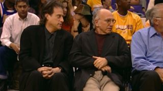 Richard Lewis and Larry David at Laker game in Curb Your Enthusiasm