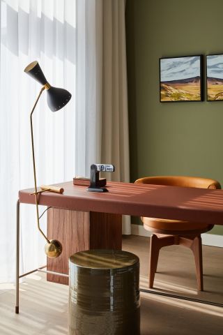 detail of the desk at the study at the penthouse at Luma in Kings Cross