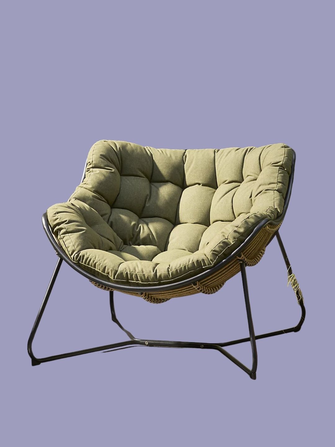 GoodHome, Lucala Green Metal Bucket chair