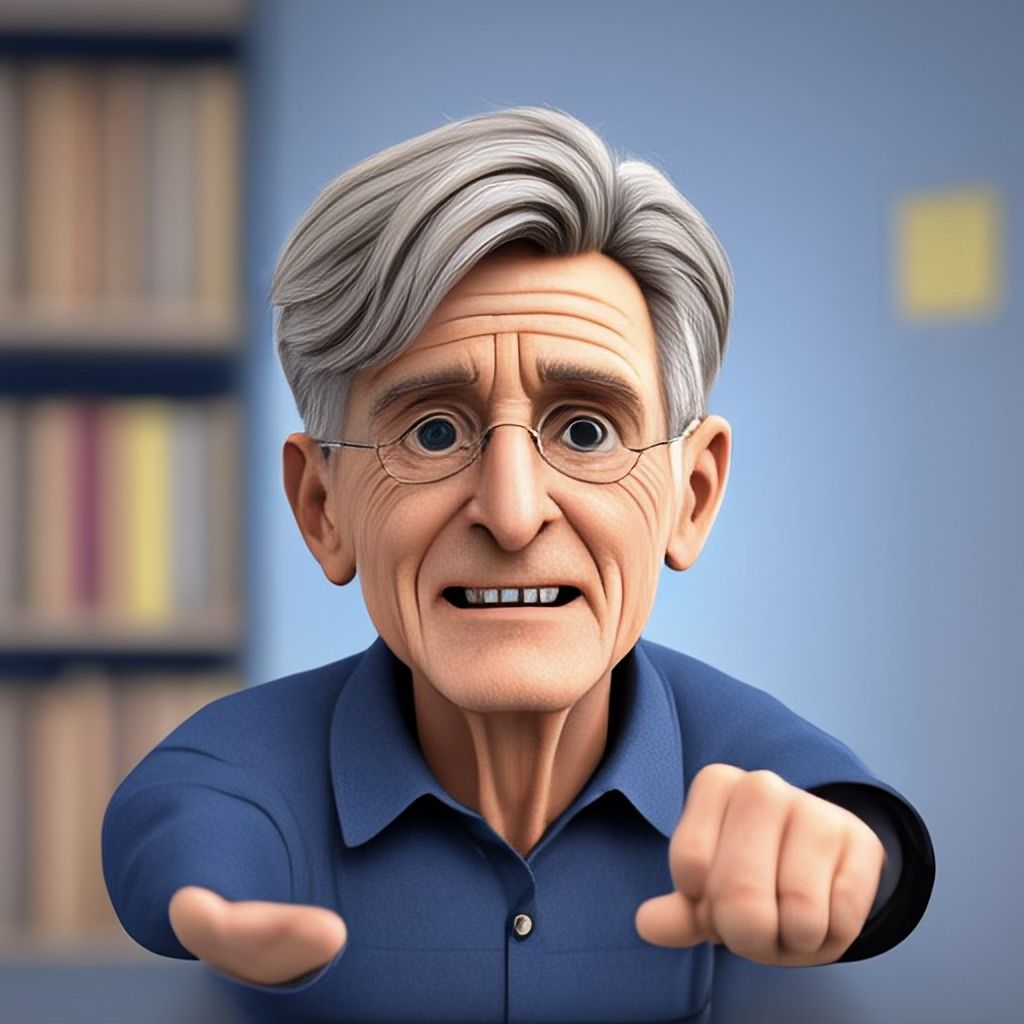 Old man looking sad while his wife laughs generated by Image Playground