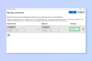 A screenshot showing how to remap shortcuts in Windows 11 using PowerToys