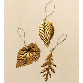 Metal Foliage Ornaments (Set of 3)