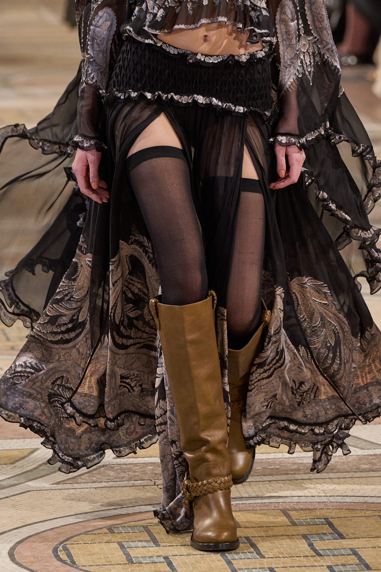 Zimmermann boots on the runway.