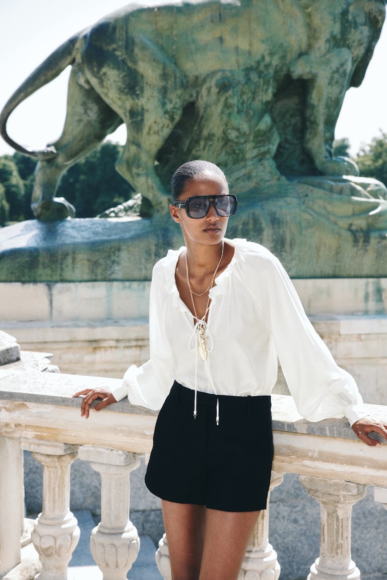 Frill-Collar Blouse