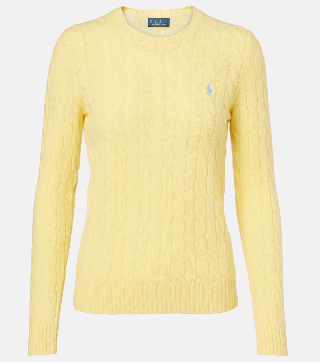 Pony Cable-Knit Wool and Cashmere Sweater in Yellow - Polo Ralph Lauren
