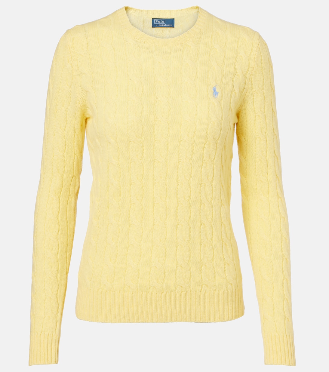 Pony Cable-Knit Wool and Cashmere Sweater in Yellow - Polo Ralph Lauren