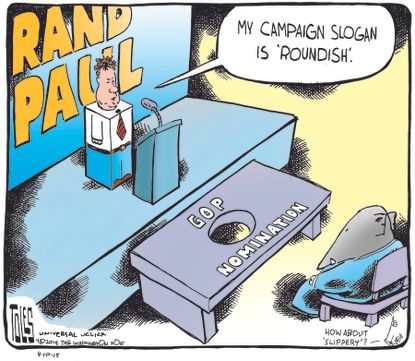 
Political cartoon U.S. Rand Paul campaign