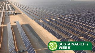 A huge field of solar panels