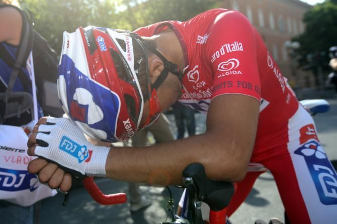 Nacer Bouhanni knackered after his sprint