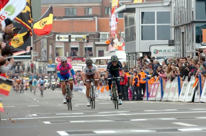 The sprint for third in Liege-Bastogne-Liege