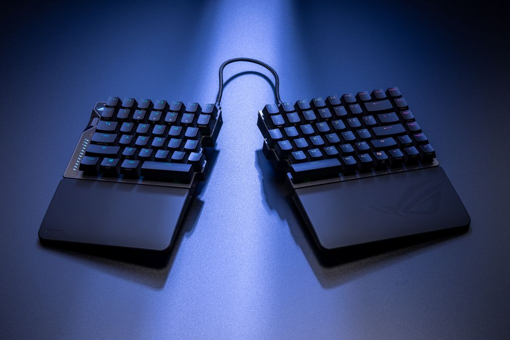 The Asus ROG Falcata split 75% gaming keyboard