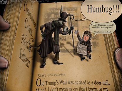 U.S. Trump Scrooge A Christmas Carol border wall Humbug