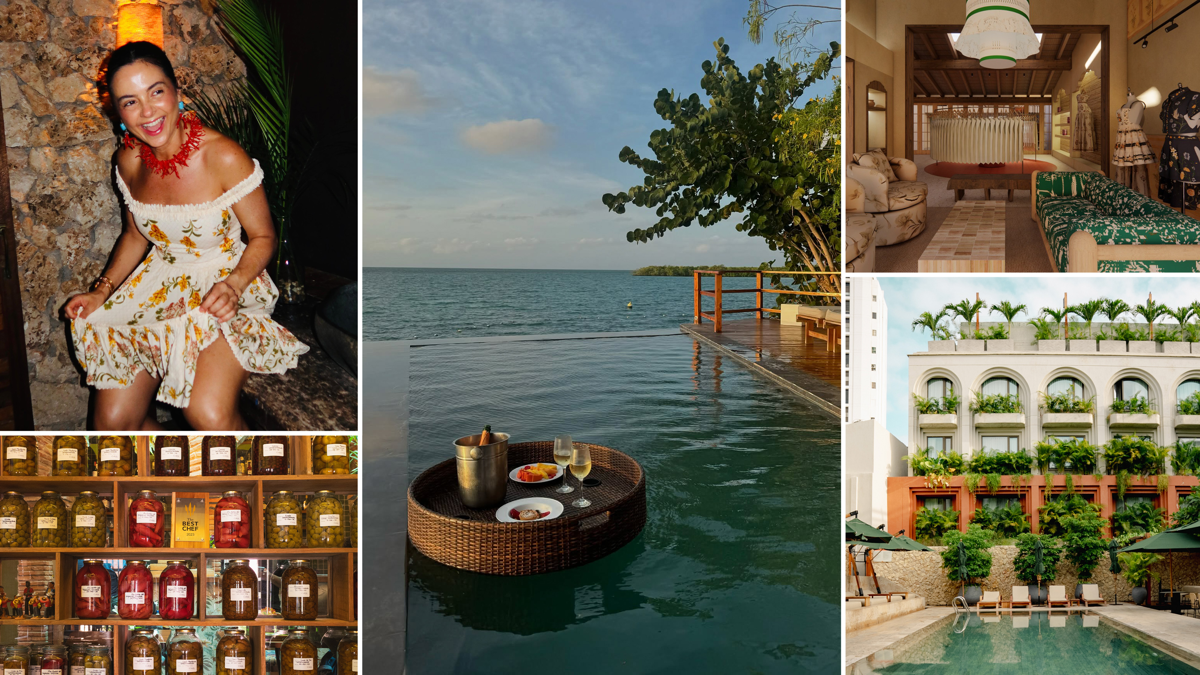 Collage of places in Cartagena.