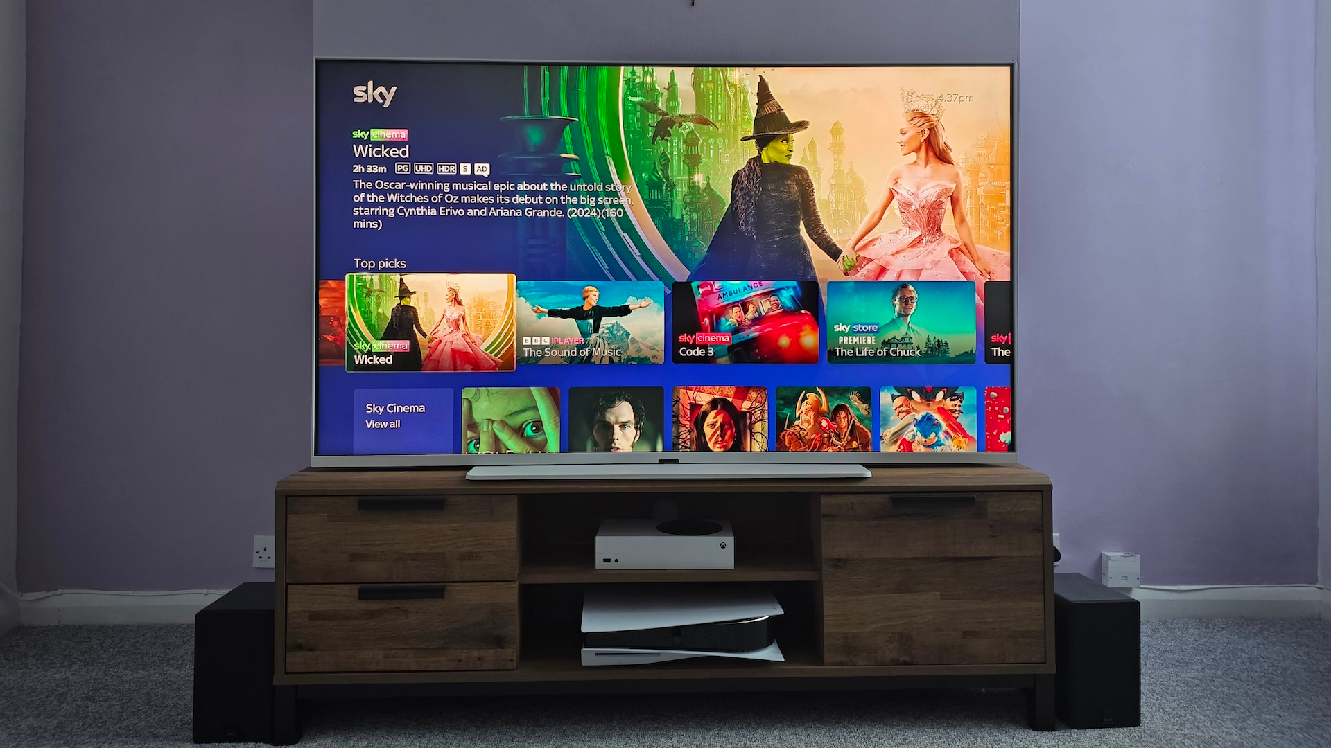 Sky Cinema with Wicked on it