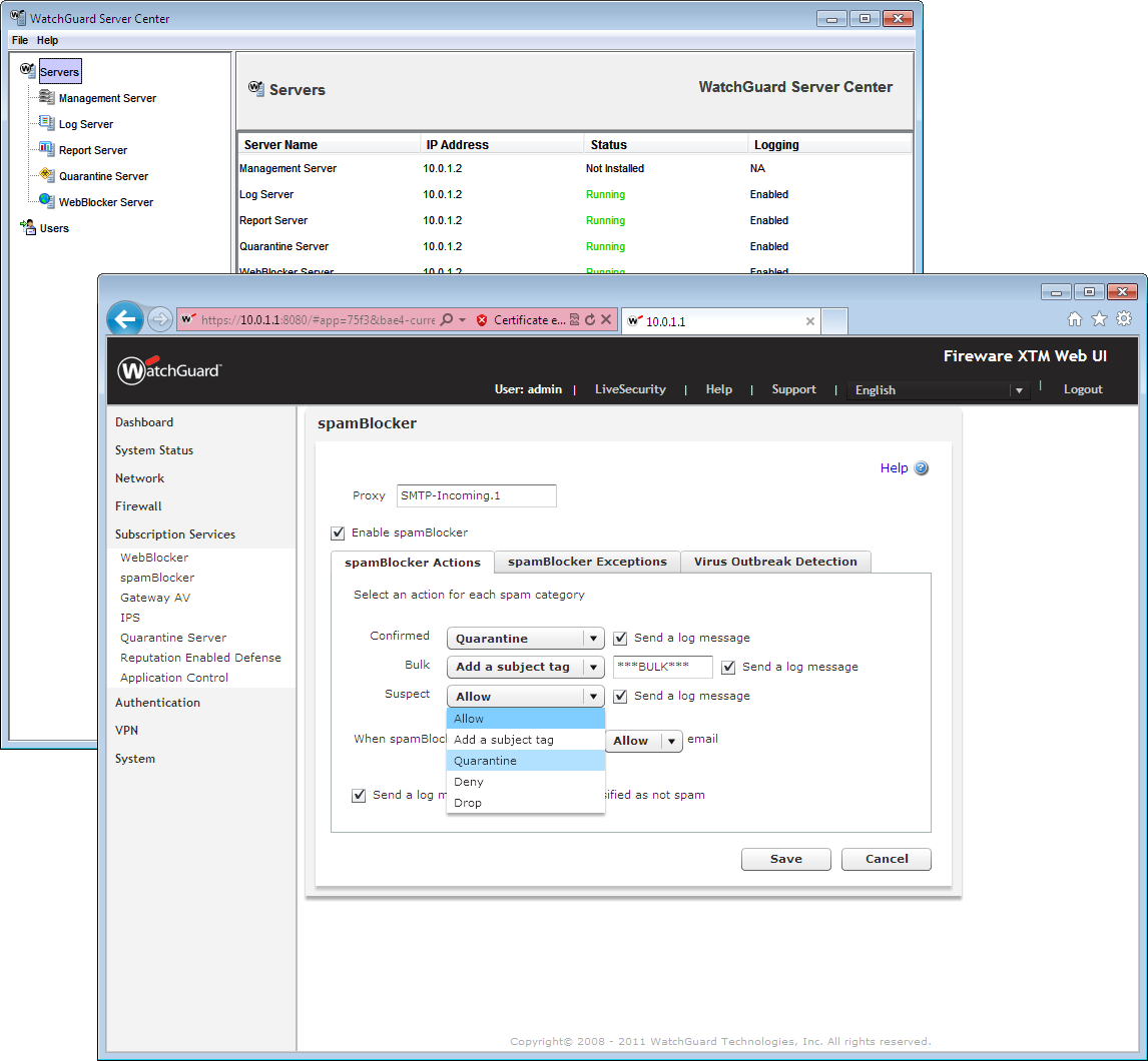 WatchGuard XTM 535 - Server Center