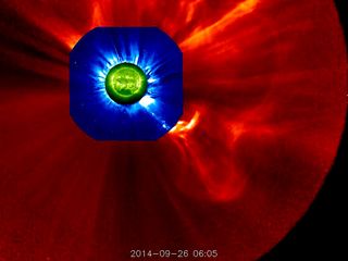 Large Solar Prominence Eruption on Oct. 3, 2014)