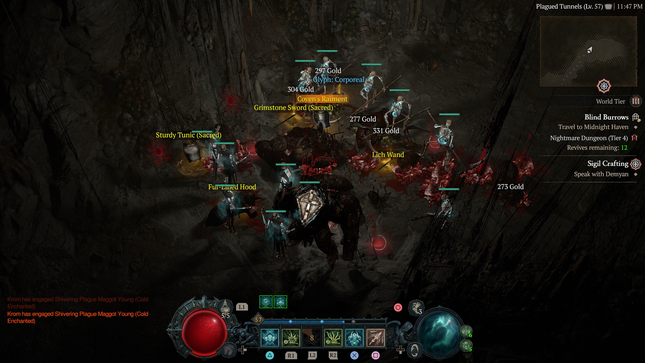 Elit bir düşmandan Diablo 4 Glyph düşüşü