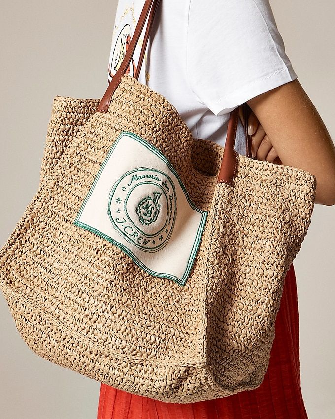 Masseria San Domenico X J.crew Embroidered Packable Tote Bag