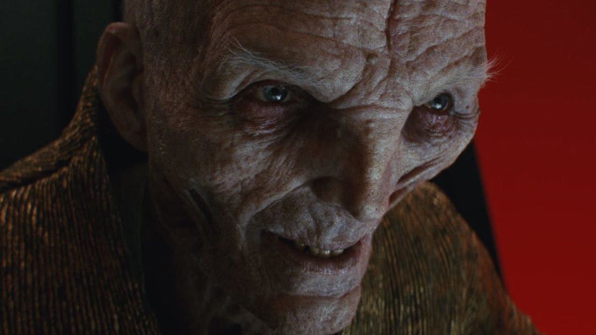 Andy Serkis&#039; Snoke in Star Wars: The Last Jedi