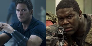 Chris Pratt and Sam Richardson in The Tomorrow War