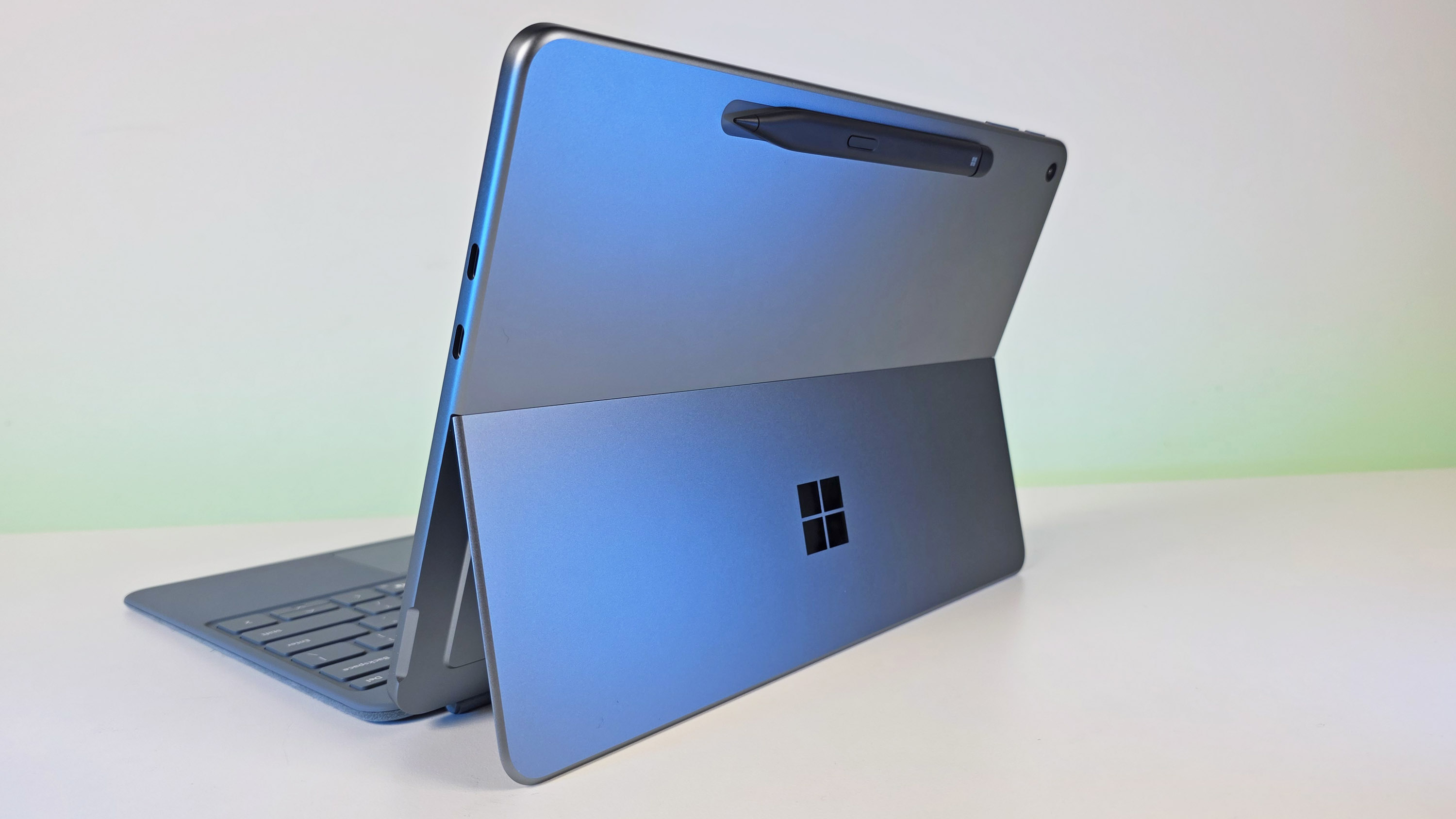 Microsoft&#039;s Surface Pro 12-inch 1st Edition (2025) powered by Qualcomm Snapdragon X Plus processor. 