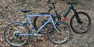 Old 80s Raleigh MTB and new Trek MTB