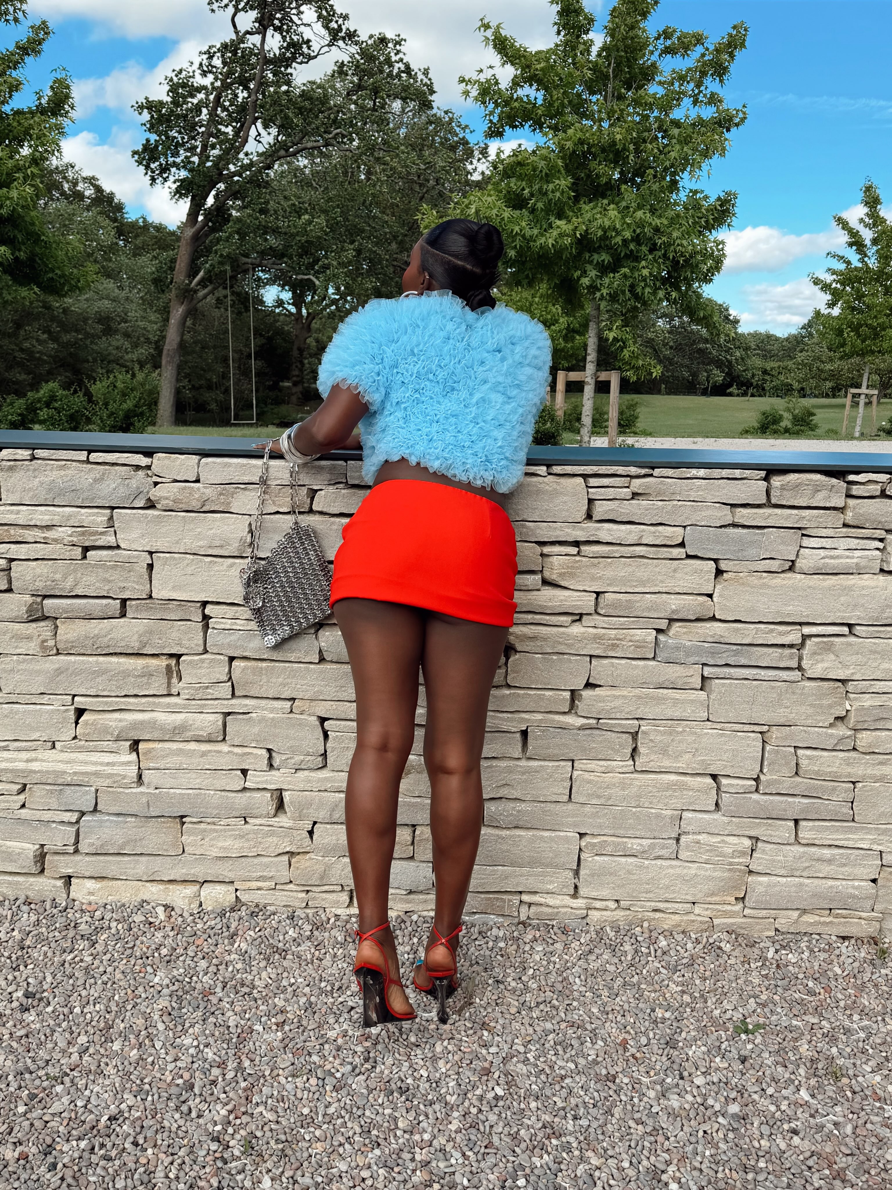 An image of a woman wearing lace up sandal outfit summer 2026