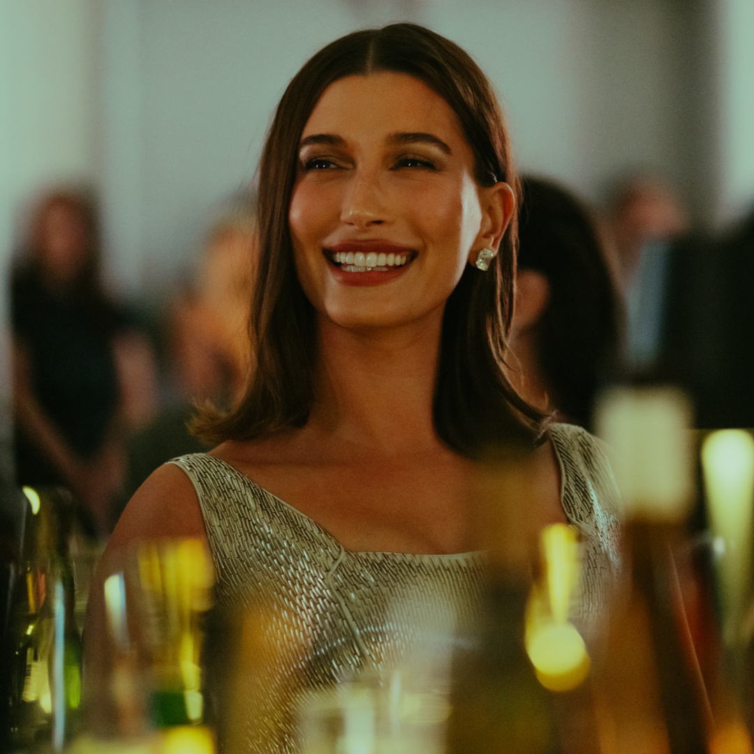 Hailey Bieber contested the tiger-print trend in a matching leopard bag and heels