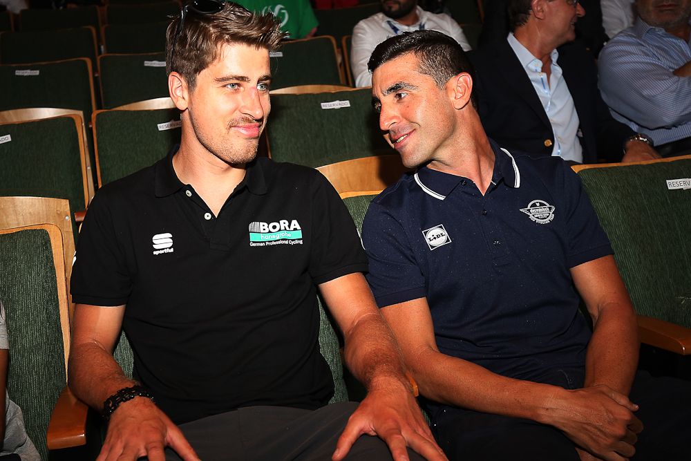 Peter sagan and Max Richeze at the Vuelta a San Juan press conference