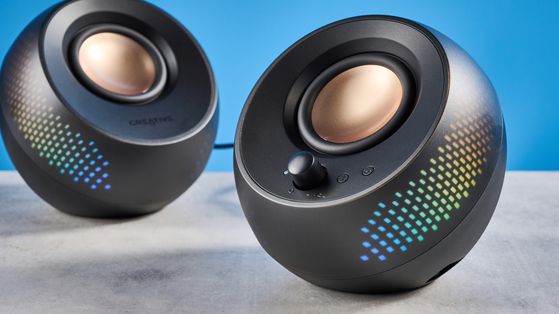 Black Creative Pebble X Plus computer speakers