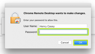 chrome remote desktop change pin