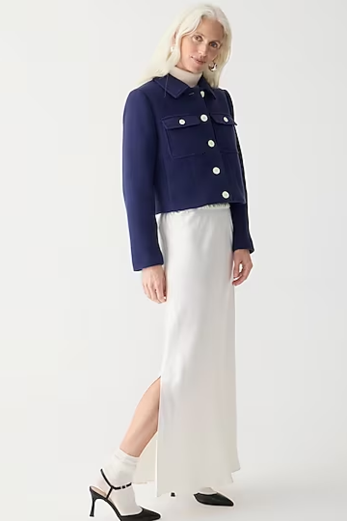 J.Crew Lady jacket in Italian stadium-cloth wool blend