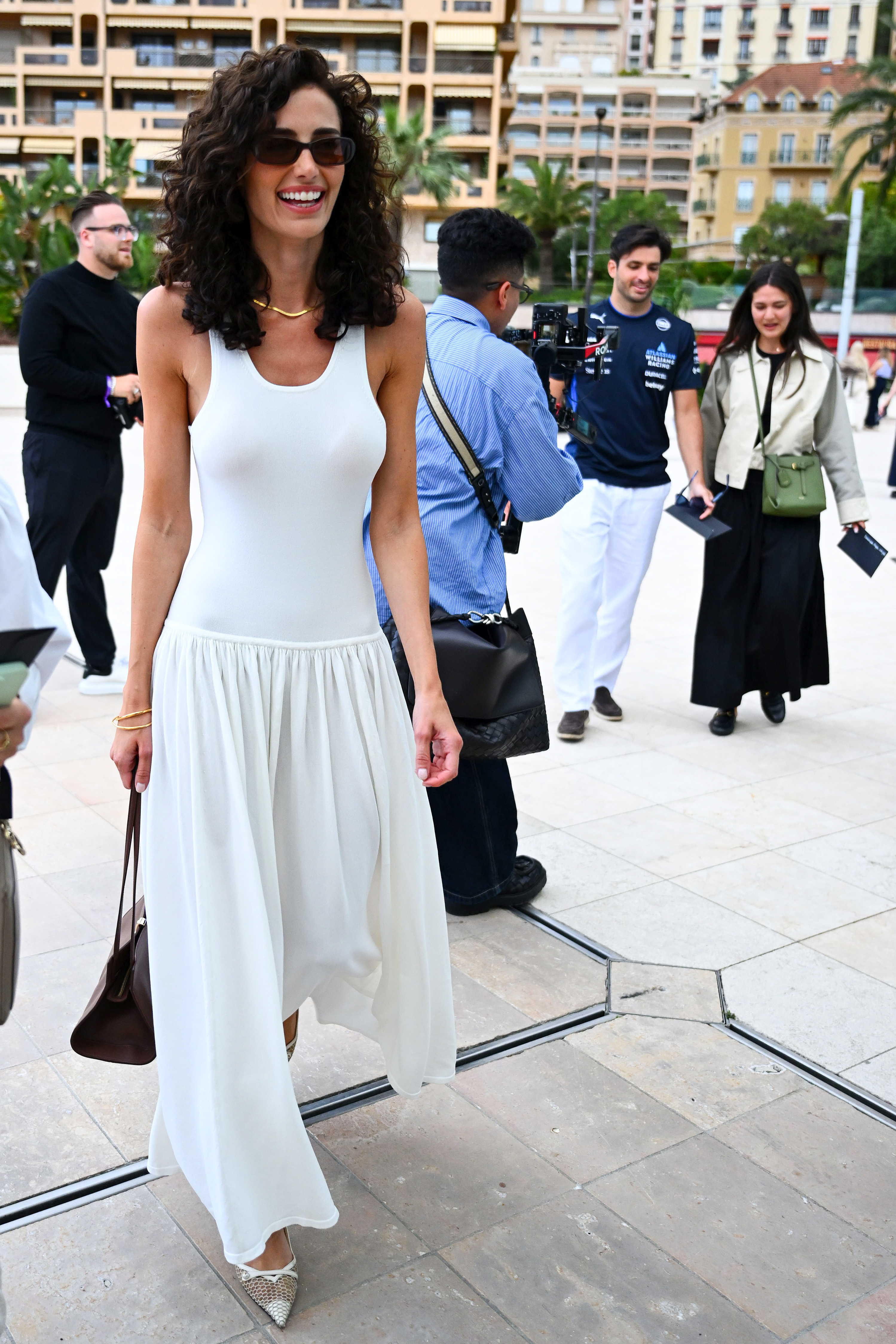 MONACO, MONACO - MAY 21: Rebecca Donaldson, partner of Carlos Sainz of Spain and Williams, attends the private screening of F1® The Movie prior to the F1 Grand Prix of Monaco at Grimaldi Forum on May 21, 2025 in Monaco, Monaco.
