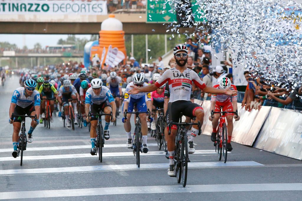 Fernando Gaviria (UAE Team Emirates) wins stage 7 at the Vuelta a San Juan
