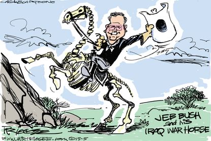 Political cartoon U.S. Jeb Bush Iraq