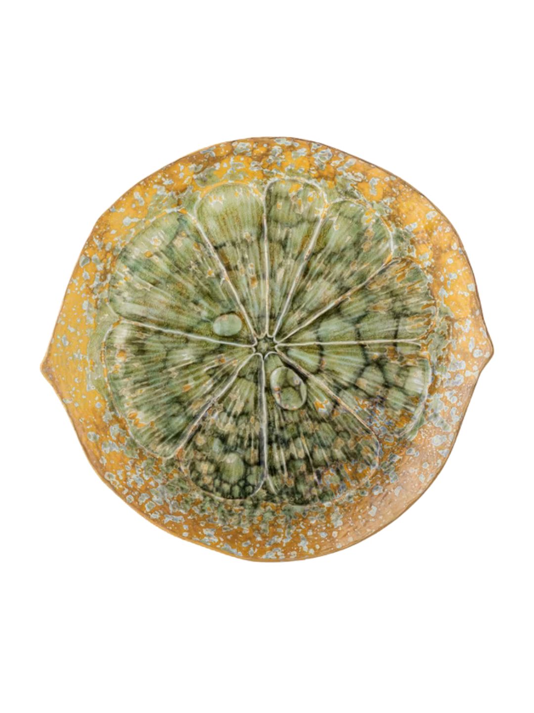 Bloomingville, Milani Lemon Reactive Glaze Stoneware Serving Dish