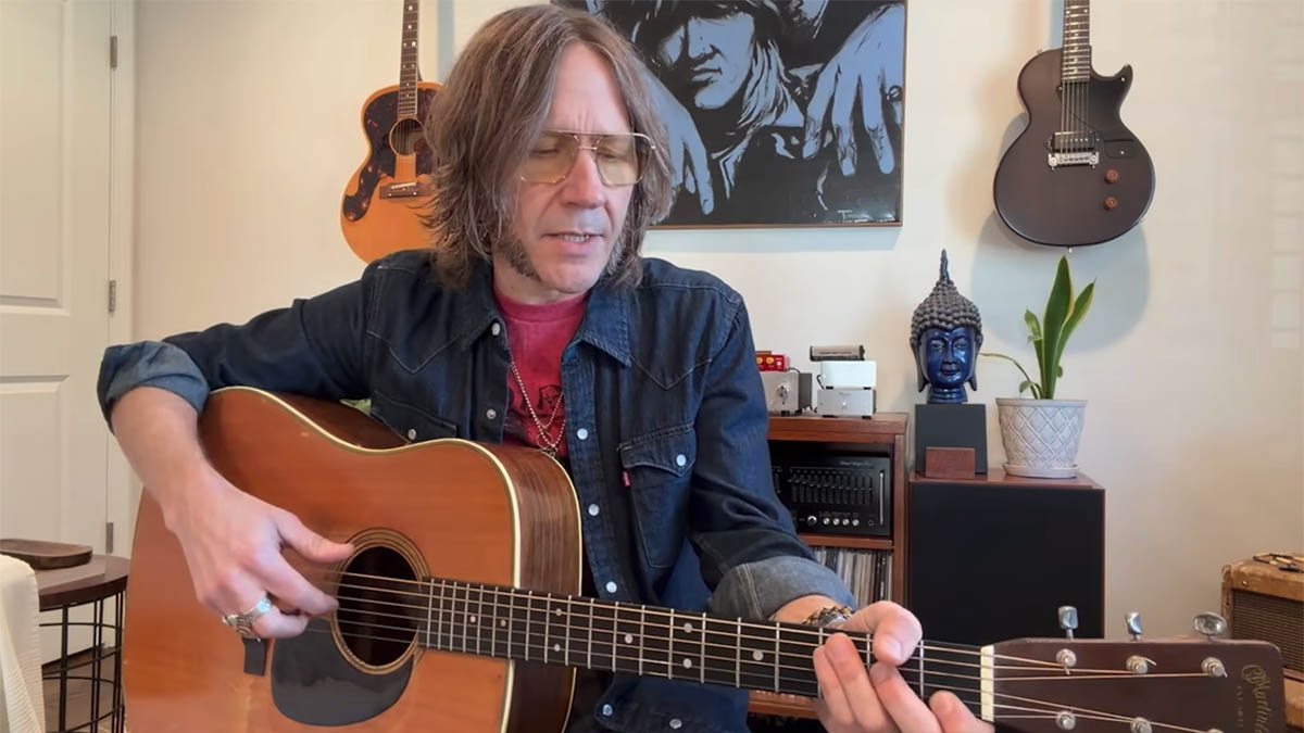 Charlie Starr plays a Martin acoustic in this still from his latest column in Guitar World.