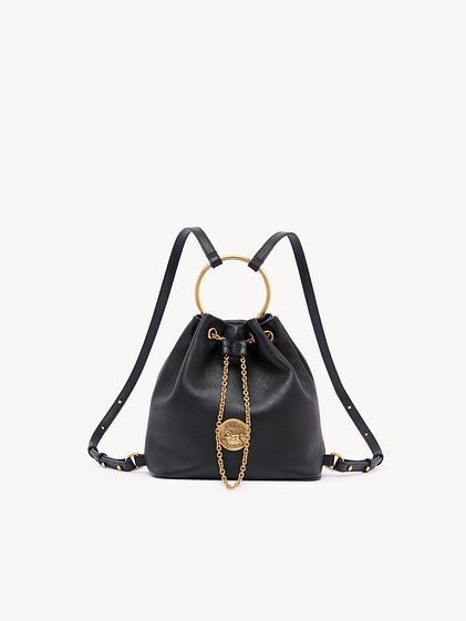 Small Bracelet Backpack in Grained Leather