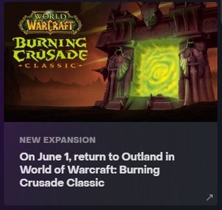 Wow Burning Crusade date sortie
