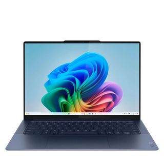 The Lenovo Yoga Slim 7x in front of a white background