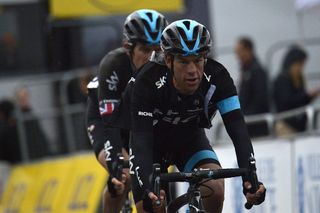 Australia's Richie Porte rides ahead of Great Britain's Geraint Thomas during the sixth stage.