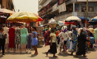 A sustainable collection made with clothes from Ghanaian markets