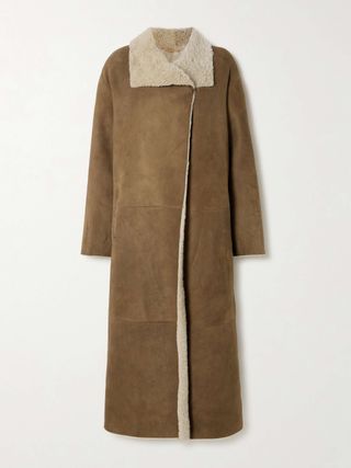 Asymmetric Shearling Coat