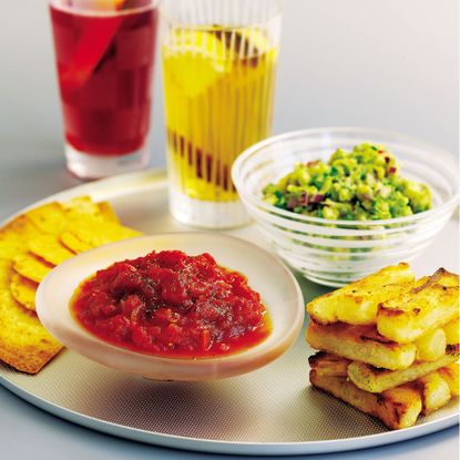 Spicy tomato dip with chunky chips recipe-Dip recipes-recipe ideas-new recipes-woman and home