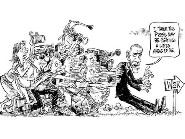 Obama cartoon U.S. media war