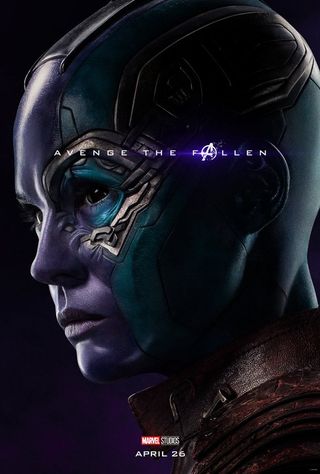 Nebula looking "blue" in Avengers: Endgame official poster