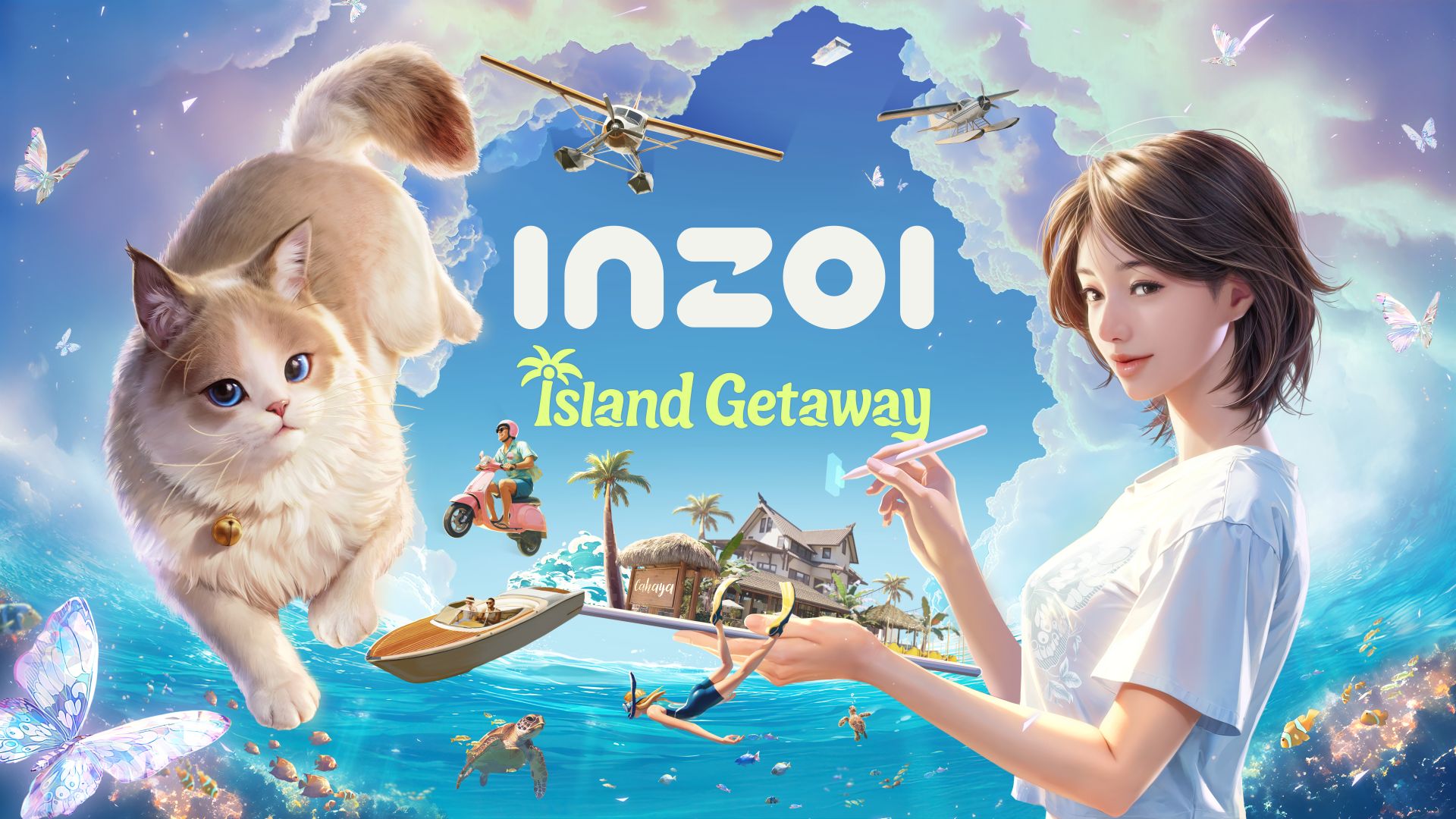 Key art from inZOI Studio for their Island Getaway DLC