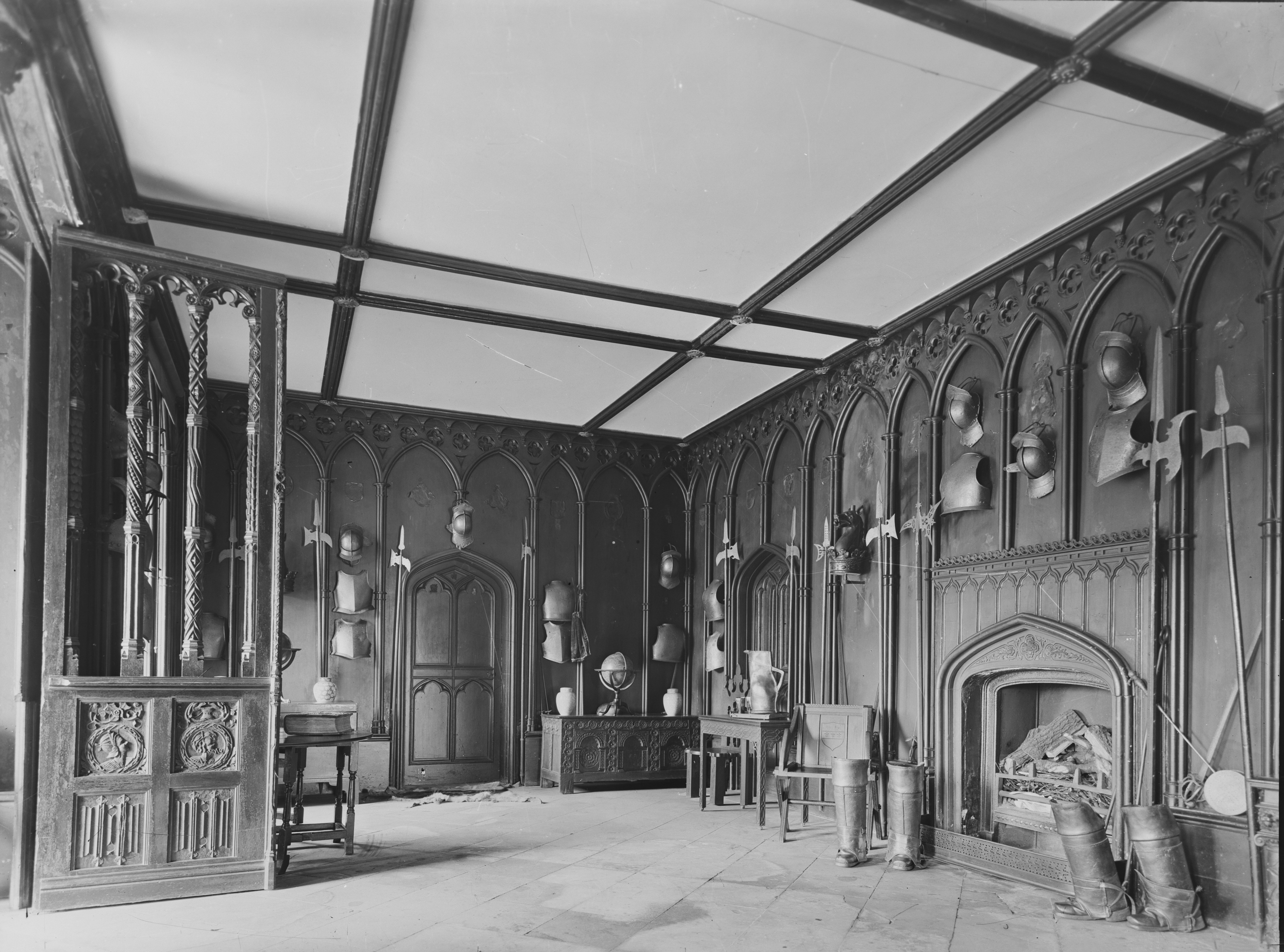 Black and white images of Belhus house in Essex