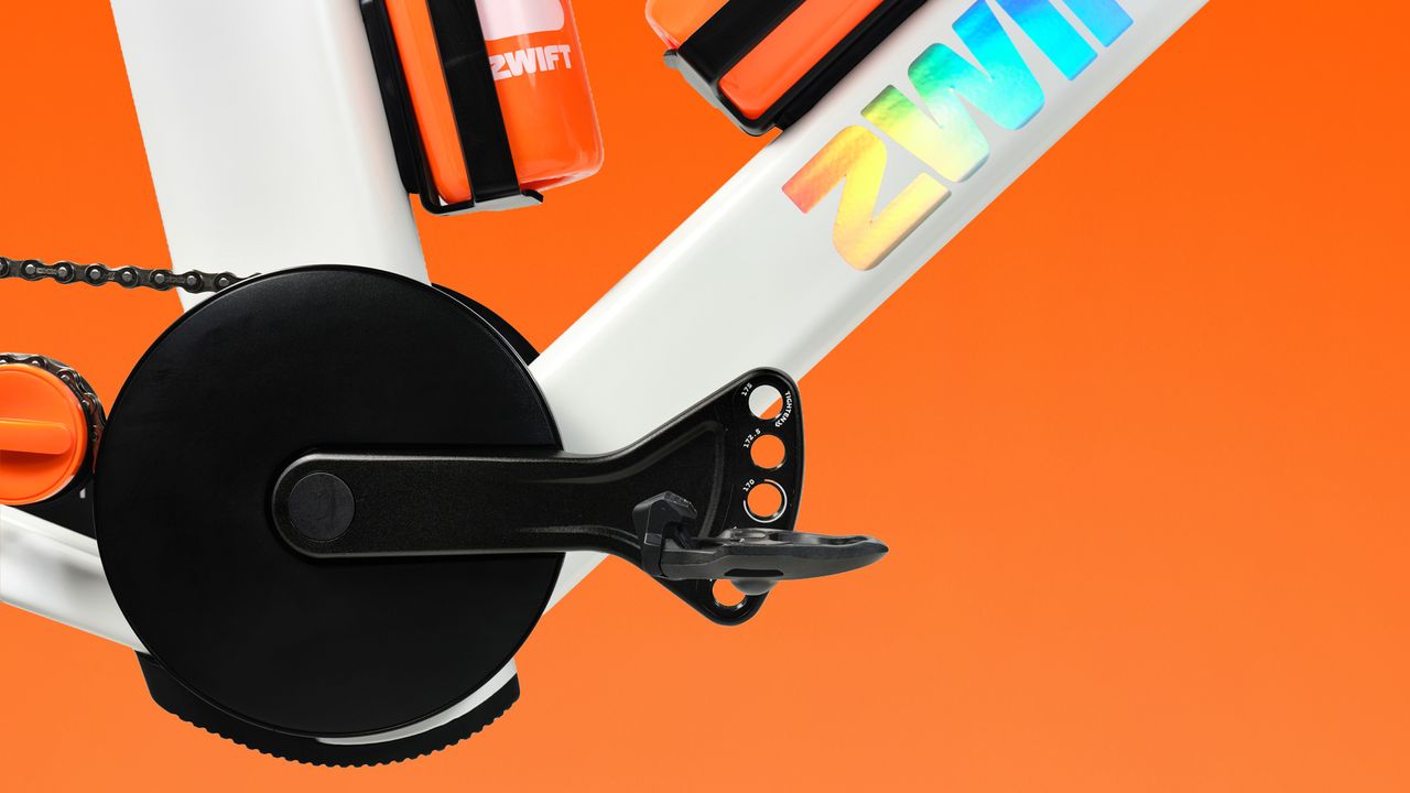 Close-up details of the Zwift Ride V2