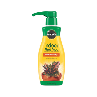 A bottle of indoor plant food